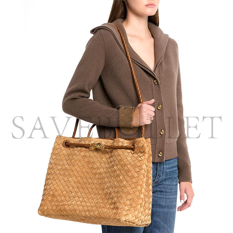 BOTTEGA VENETA ANDIAMO LARGE INTRECCIATO LEATHER TOTE 743575 (45*34*22cm) 